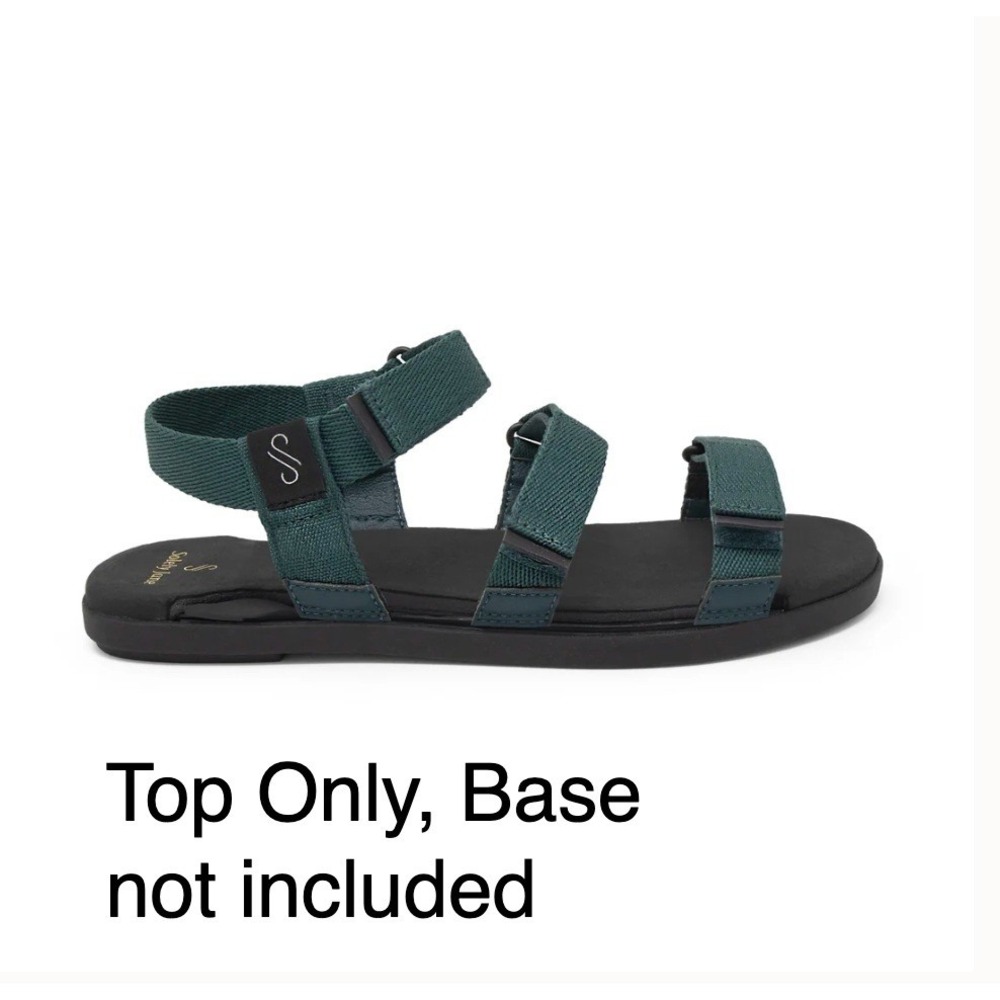 Solely Jane Aspen Forest Green Flats Interchangeable Shoe Top Size 9.5 NEW
